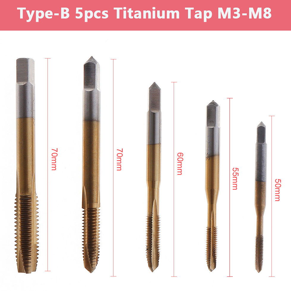 Thumbnail: 5-11Pcs Tap & Die Machine Drill Screw Plug Tap and Die Set M3-M8 Adjustable Metr