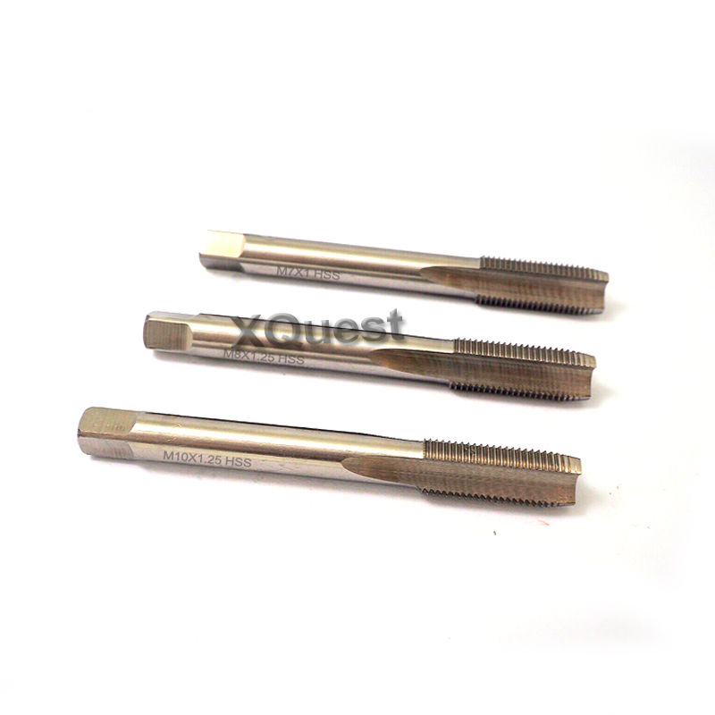 XQuest HSS Hand tap M6X0.75 M6X0.5 Plug taper M7X0.75 M7X0.5 M7X1 Metric Fine Th