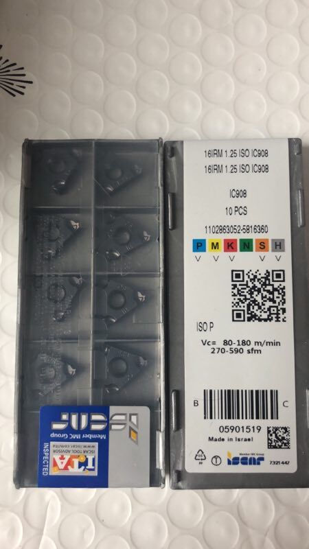 Thumbnail: Threaded inserts 16IRM1/ 1.25/ 1.5 /1.75 /2 /2.5/3 3.5 IC908 16IRMAG60 IC908/16I