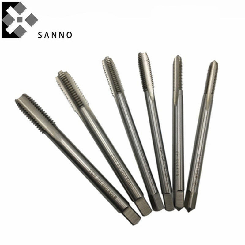 5pcs M0.8 M1 M1.2 M1.4 M1.6 M1.8 M2 M3 Machine tapping spiral point straight flu