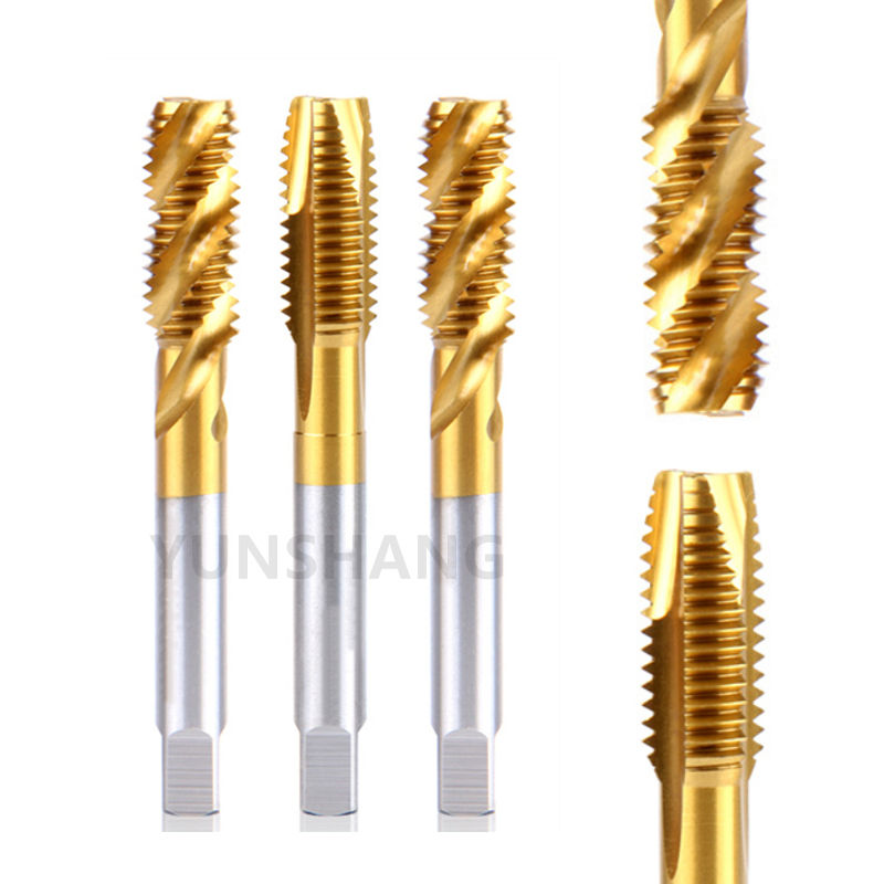 M2.5-M24 Tapping Bit Screw Taps For Screw Machines, Flat-head Pointed Spiral Str