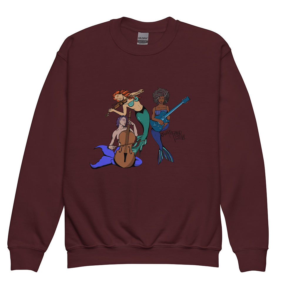 Thumbnail: 2022 Seward Mermaid Festival || Youth crewneck sweatshirt