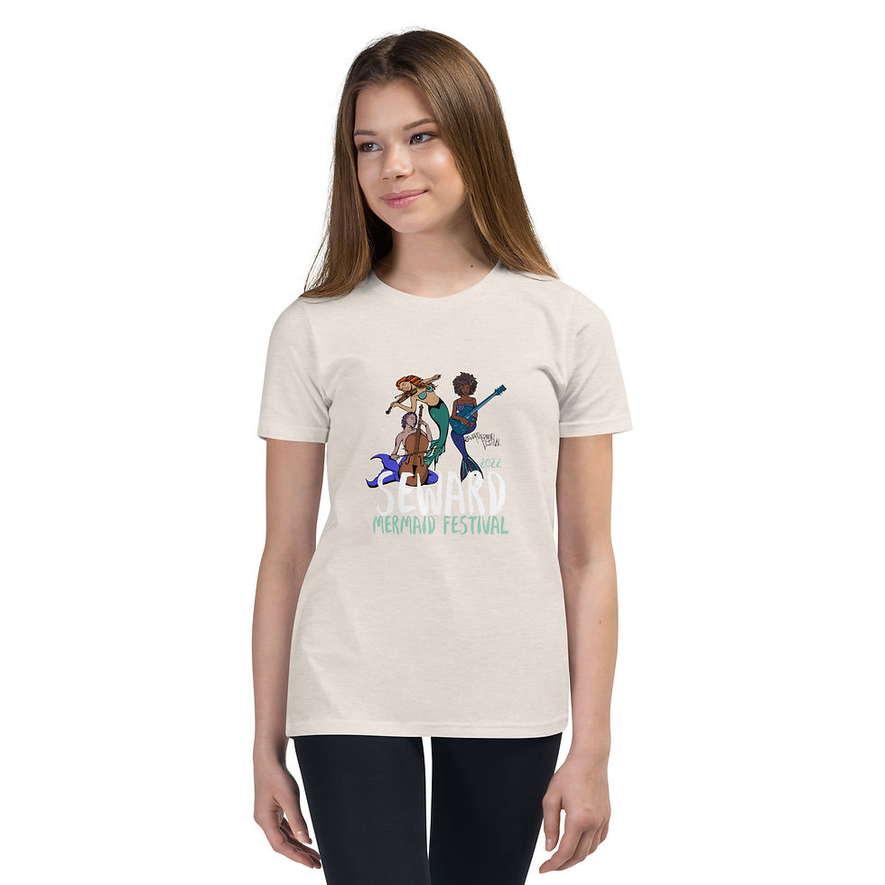 Thumbnail: 2022 Seward Mermaid Festival || Youth Short Sleeve T-Shirt