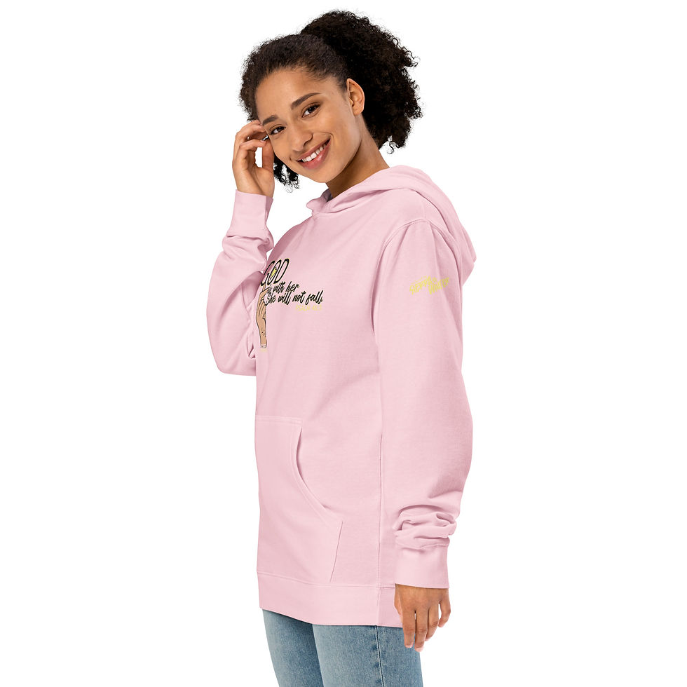 Thumbnail: Mama Gids || God is with Her || Unisex midweight hoodie