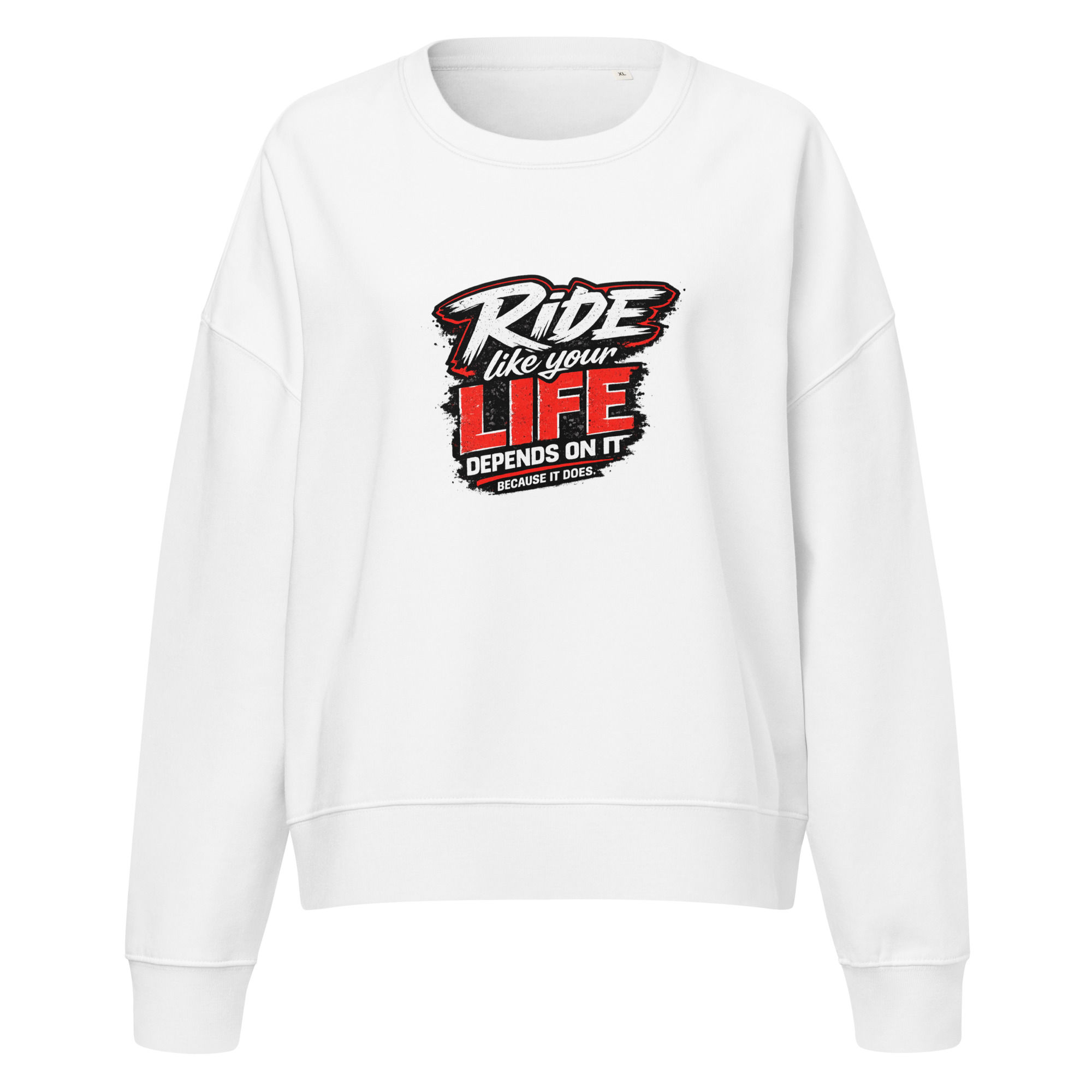 Ride Like Your Life || Women’s organic crew neck sweatshirt