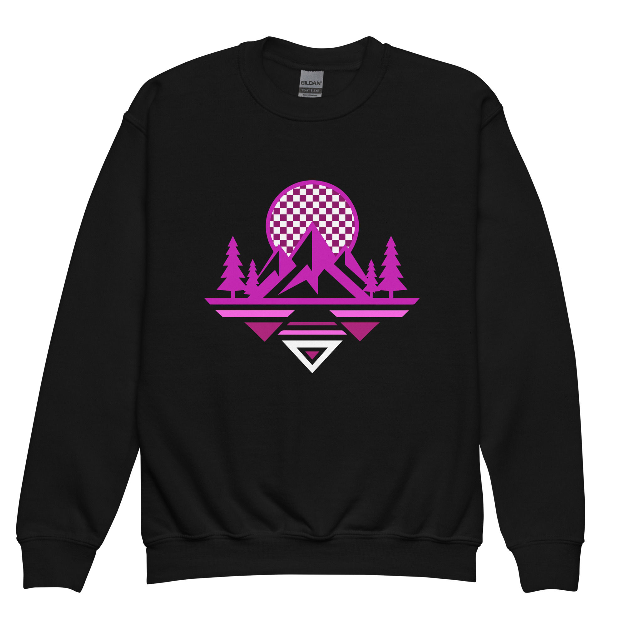 Pink Mountains || Youth crewneck sweatshirt