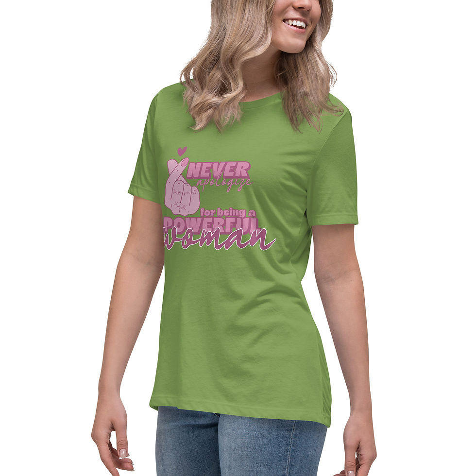 Thumbnail: Mama Gids || Never Apologize || Women's Relaxed T-Shirt