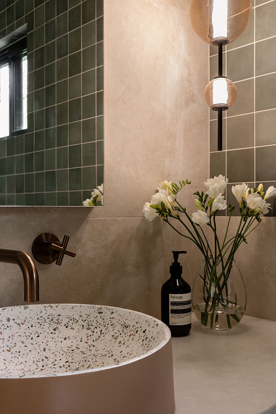 mid-century bathroom design