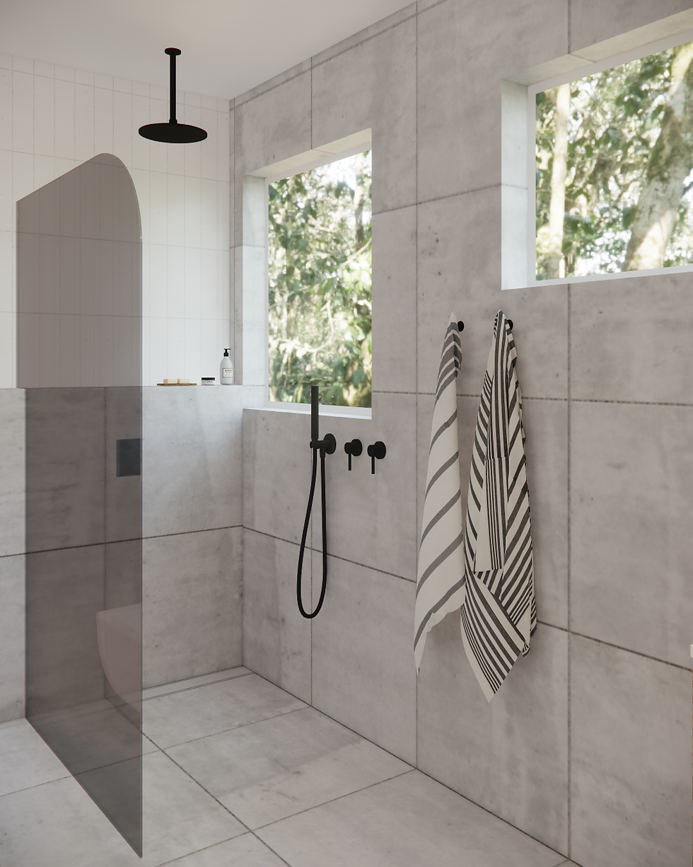 grey luxury shower