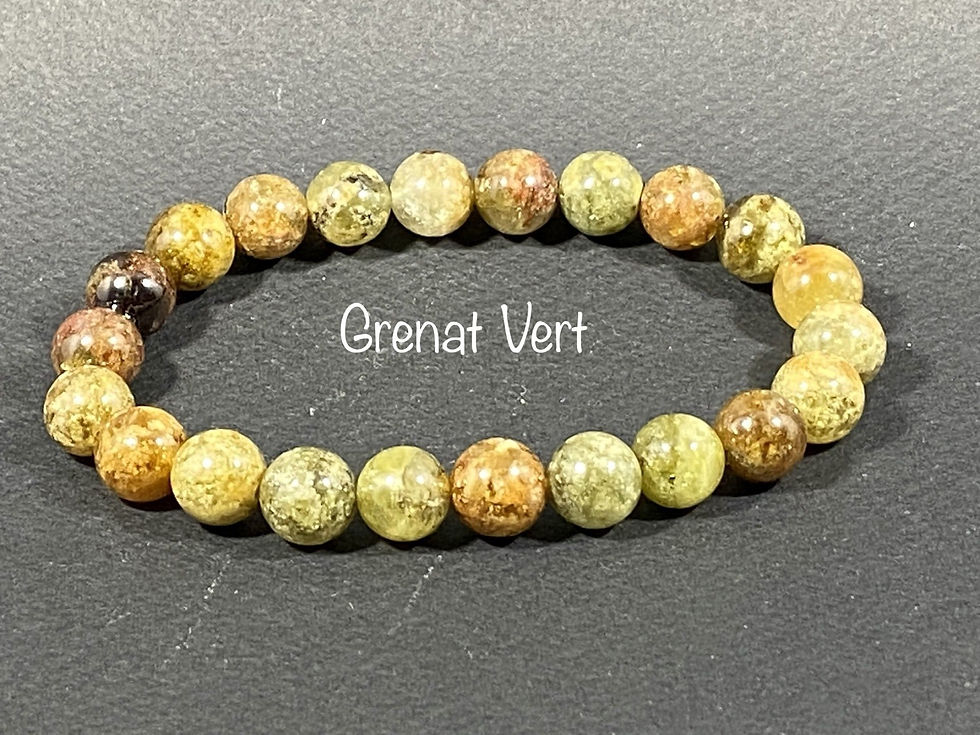 Bracelet Grenat Vert – 8 mm