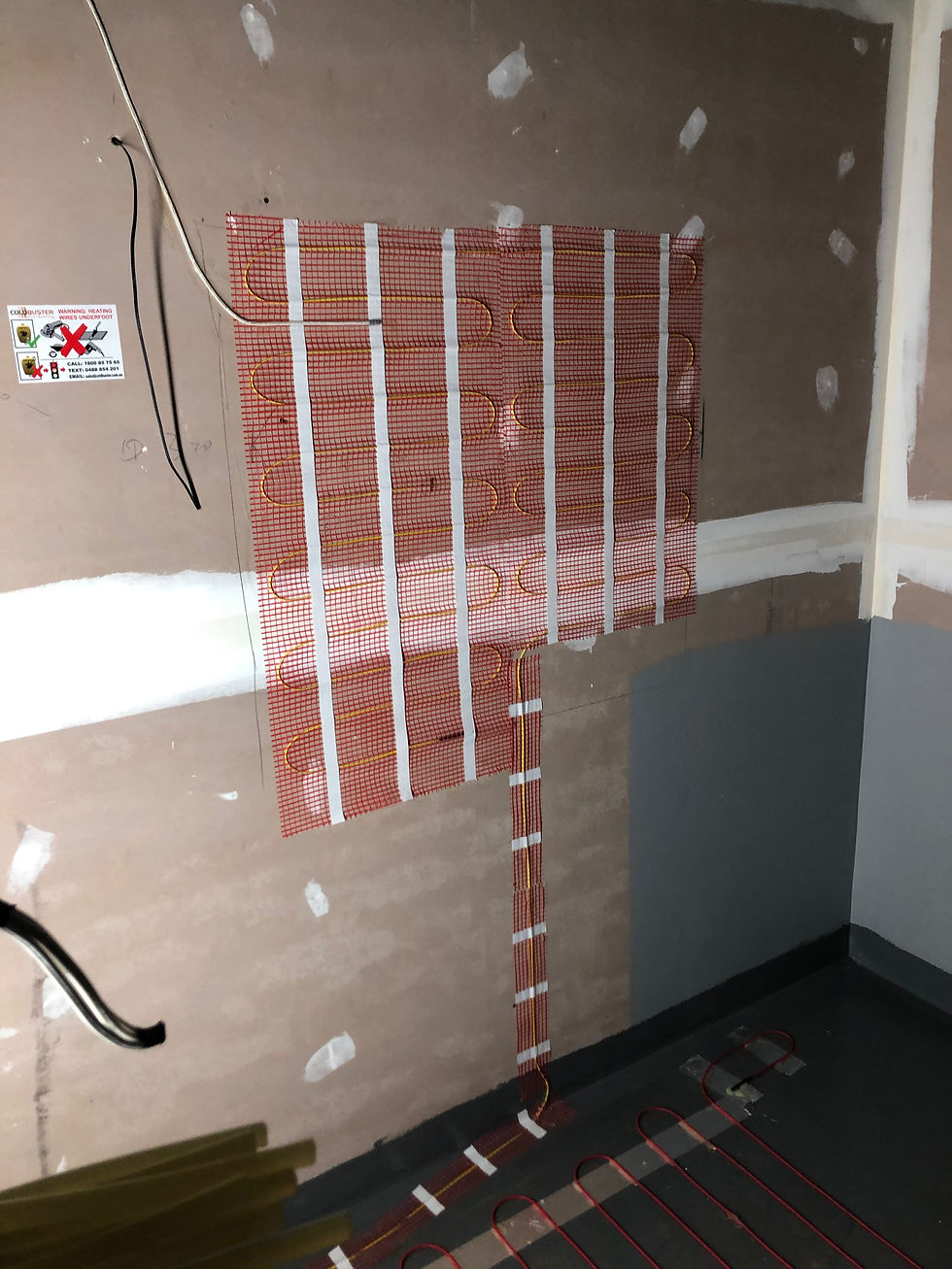 underwall heating bathroom