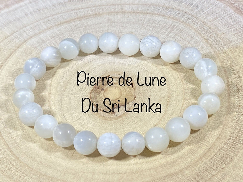 Bracelet Pierre de Lune du Sri Lanka – 8 mm