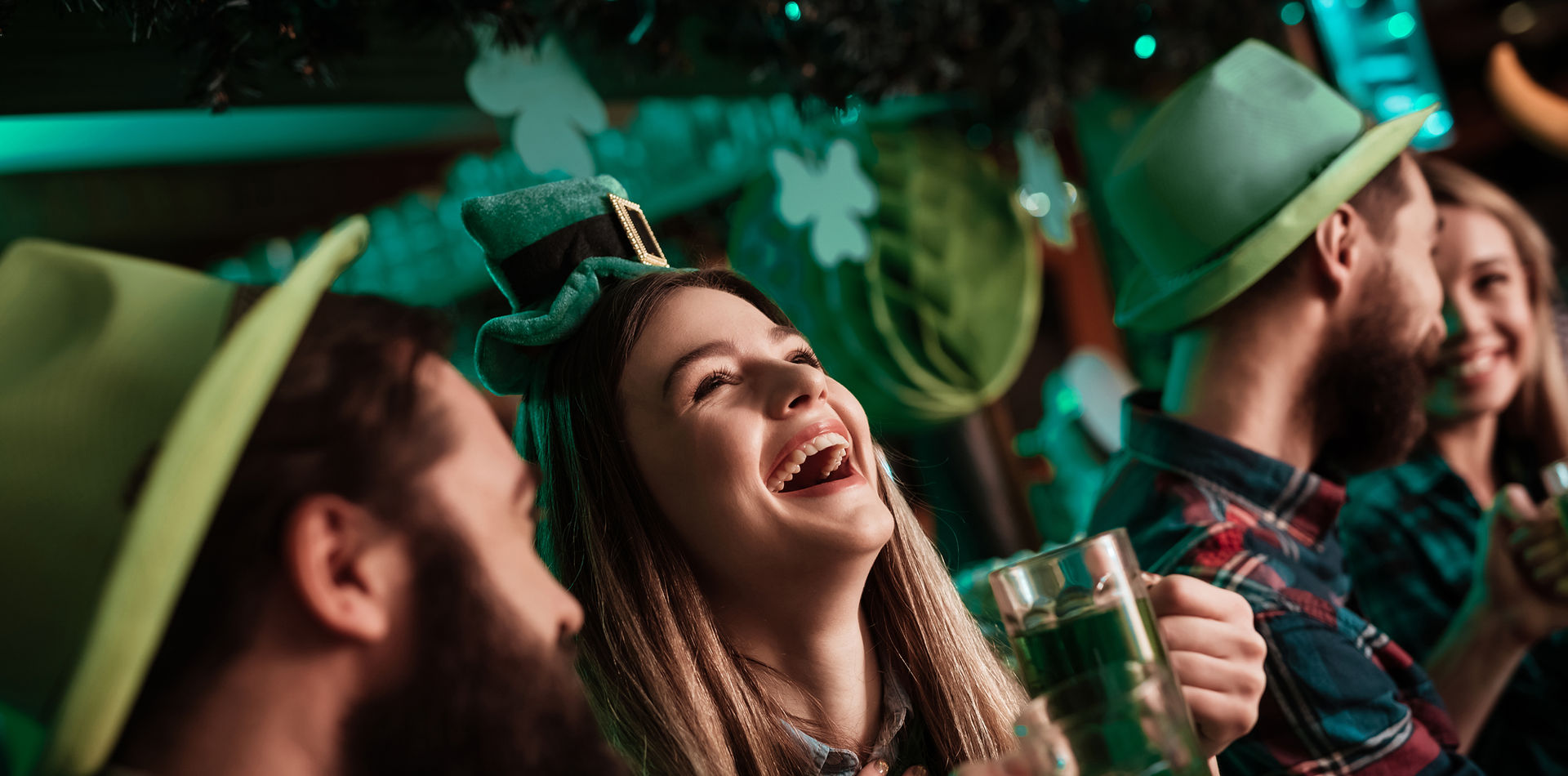 Irish Pub people celebrating