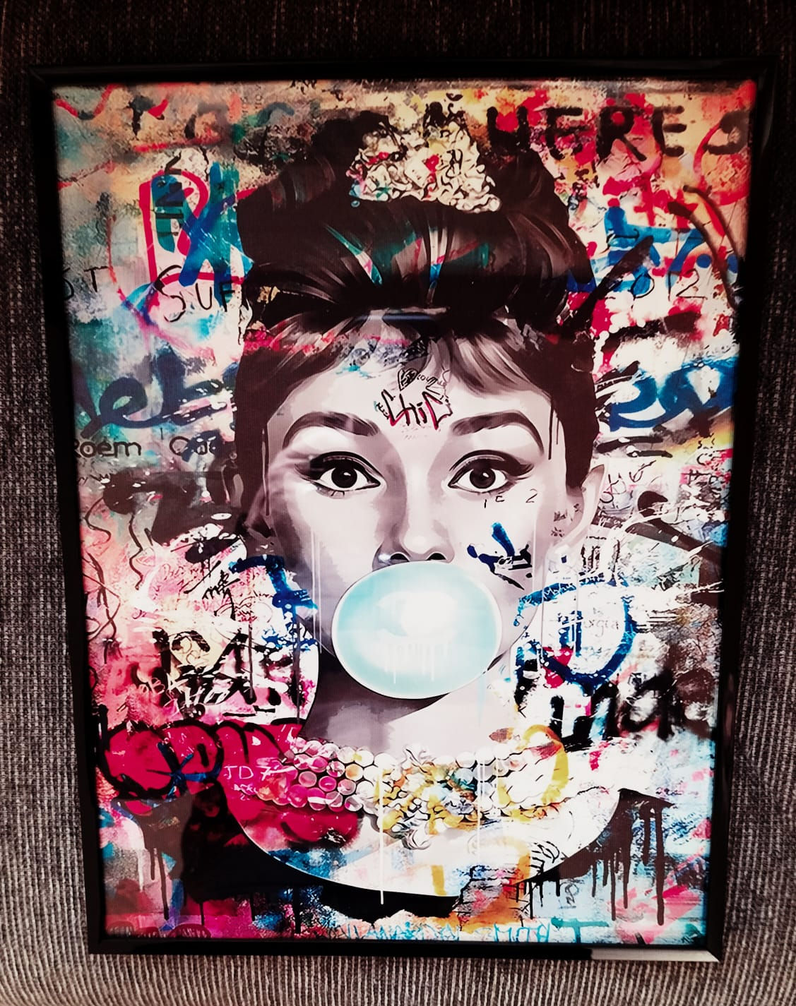 Quadro Audrey Hepburn 30x40.