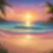 magical realistic landscape _ of a sunset on a beach for a website home page.jpg