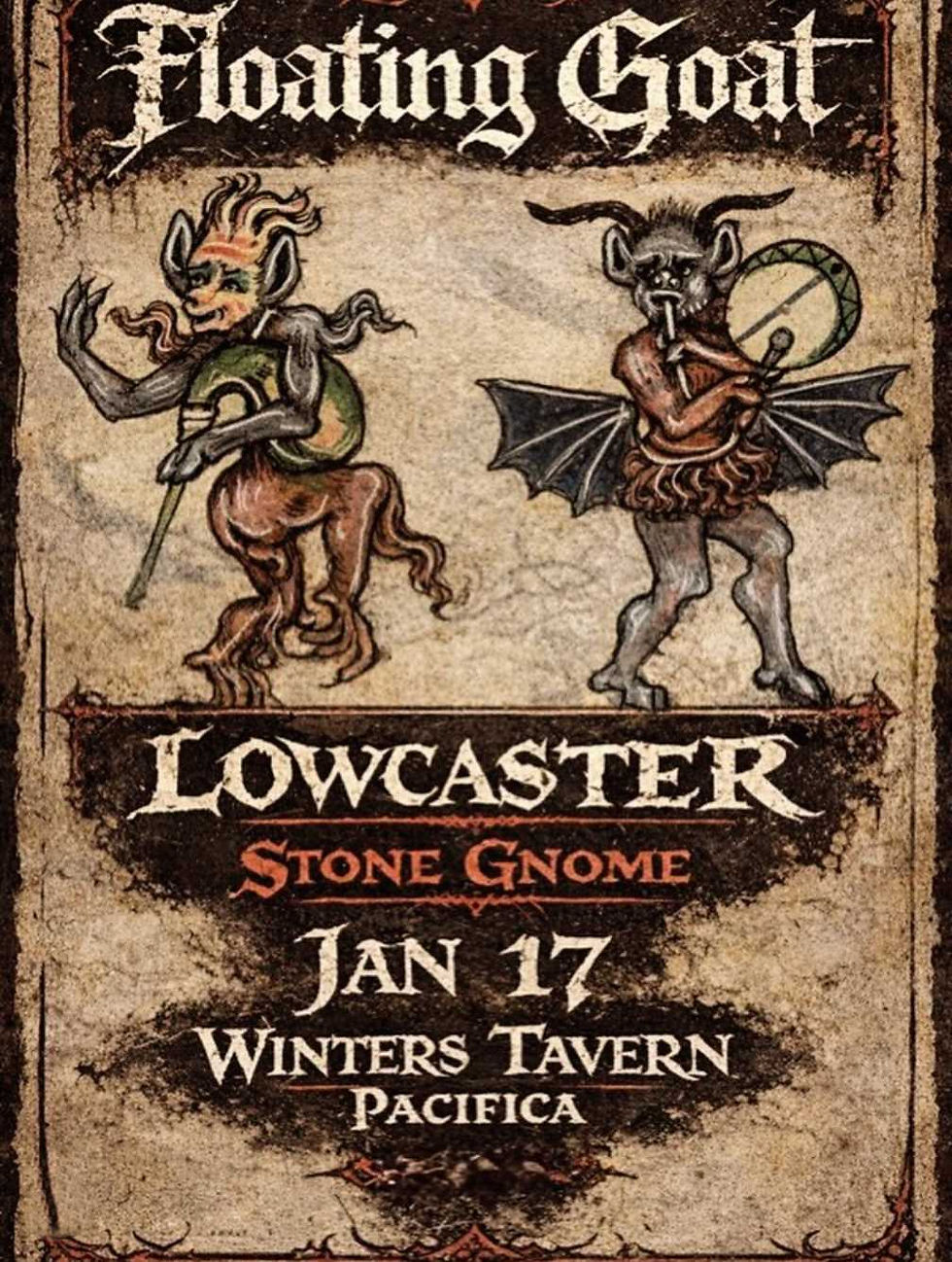 Floating Goat, Lowcaster, Stone Gnome