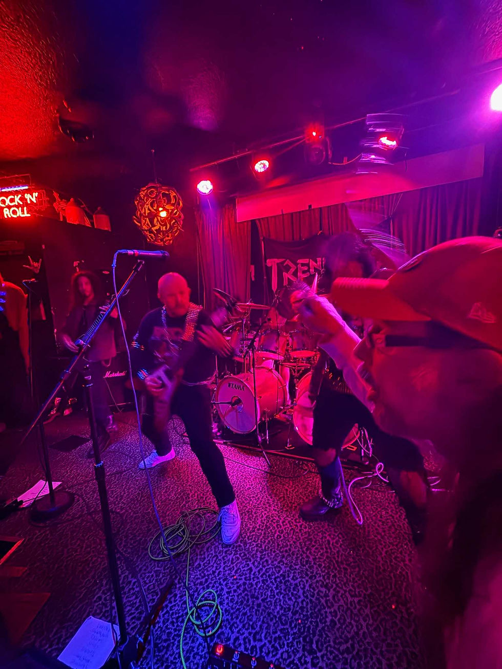 Rick Hunolt of Nefarious grooving to Trencher, Toot's Tavern, Crockett, CA, November 7, 2025