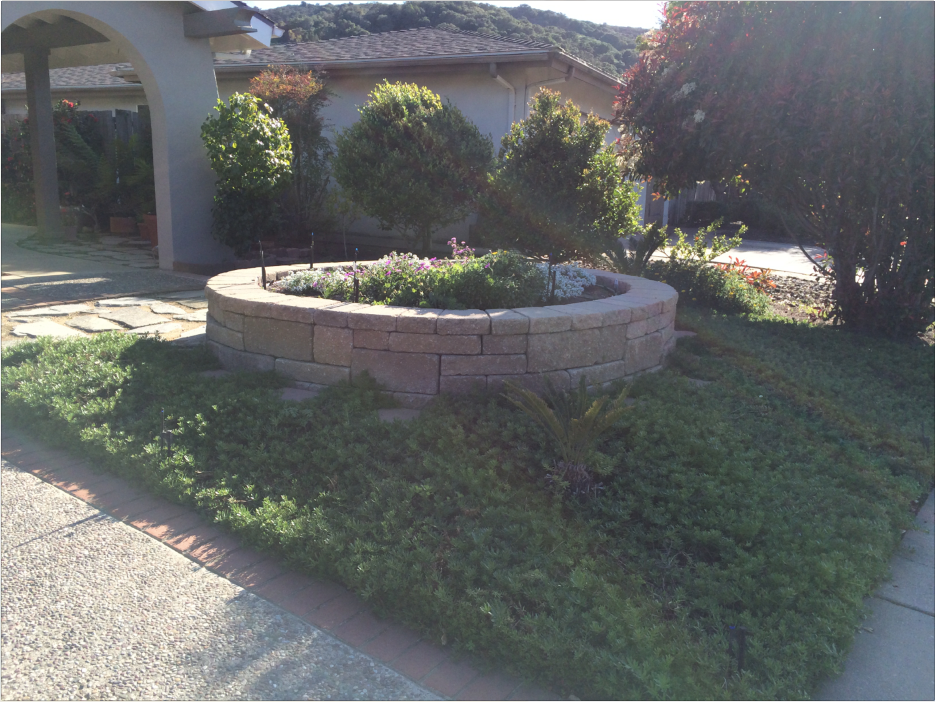 Natural Stone Garden Bed