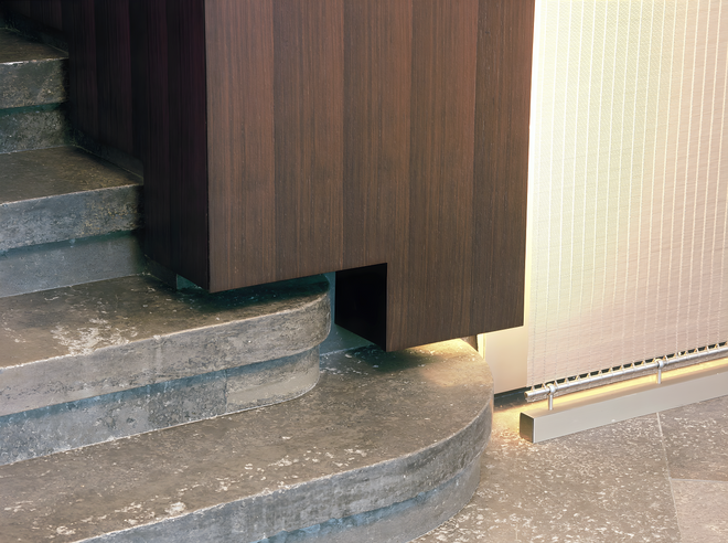 Detail Innenraum Bürogebäude TH 20 / studioacht Architektin Suzanne Faltenbacher