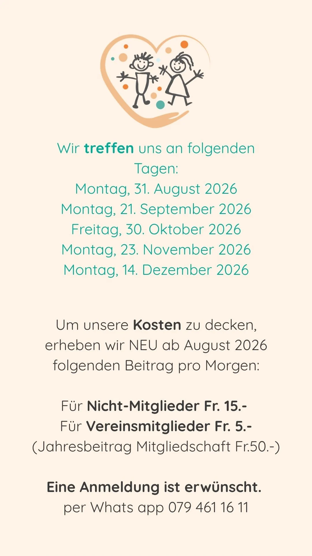 Flyer zu Chrabbelgruppe im Hoppsassa