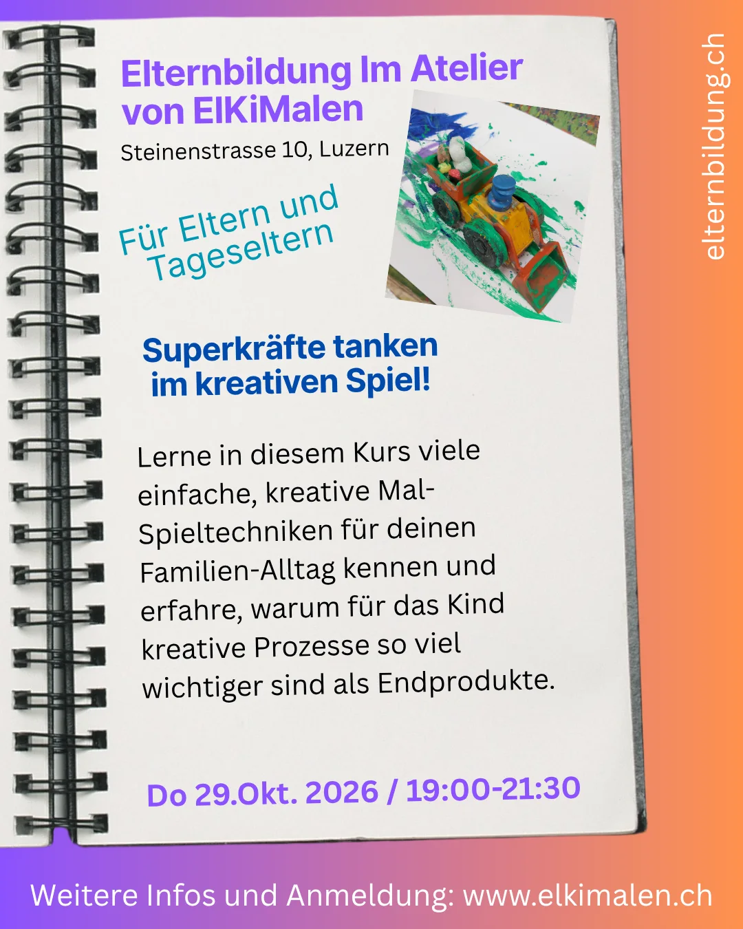 Flyer zu Superkräfte tanken im kreativen Spiel!