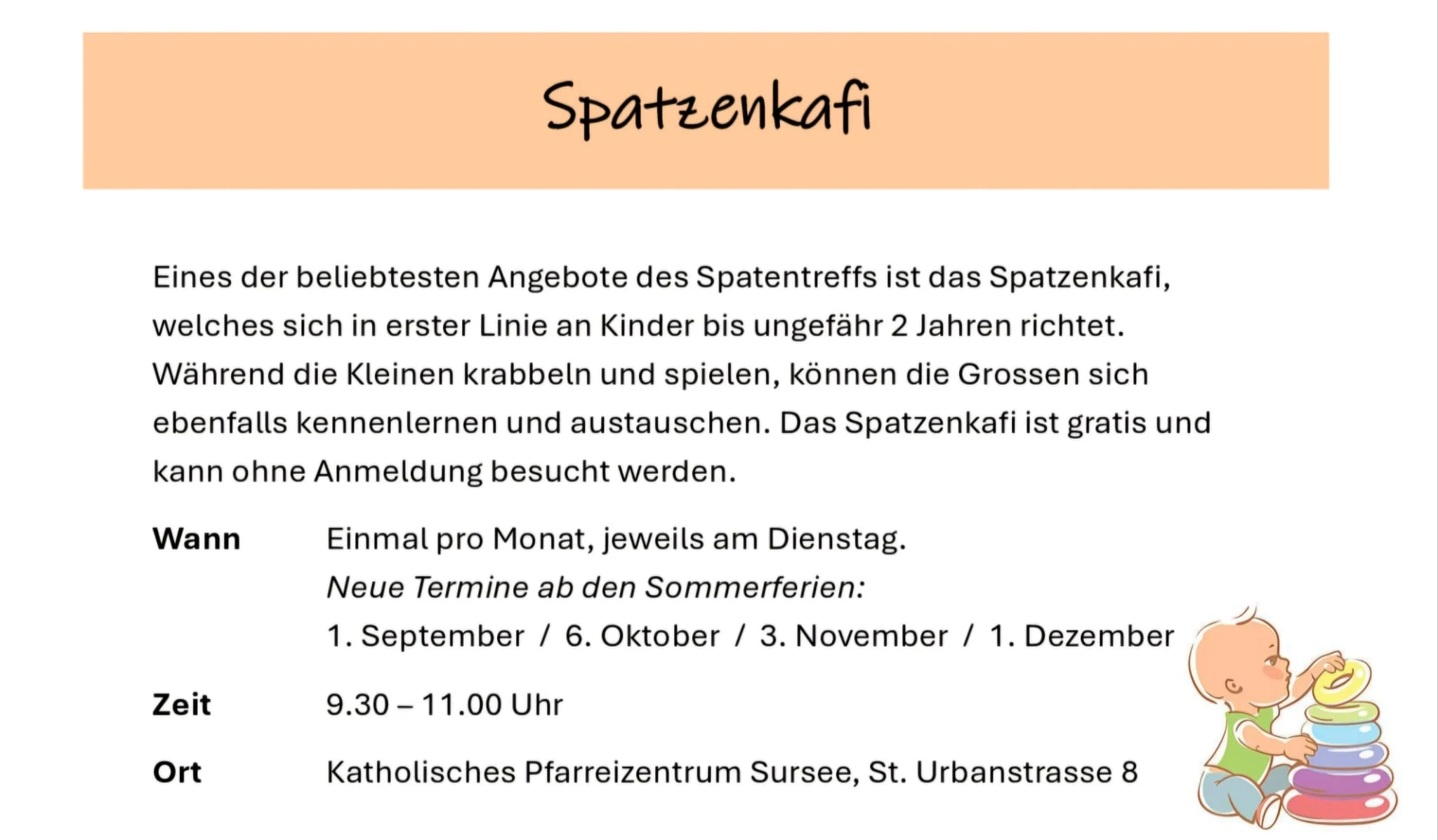 Flyer zu Spatzenkafi