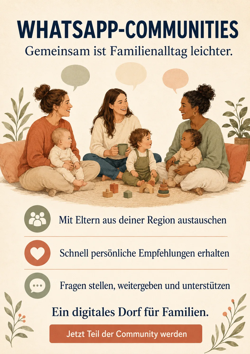 Flyer zu WhatsApp-Communities