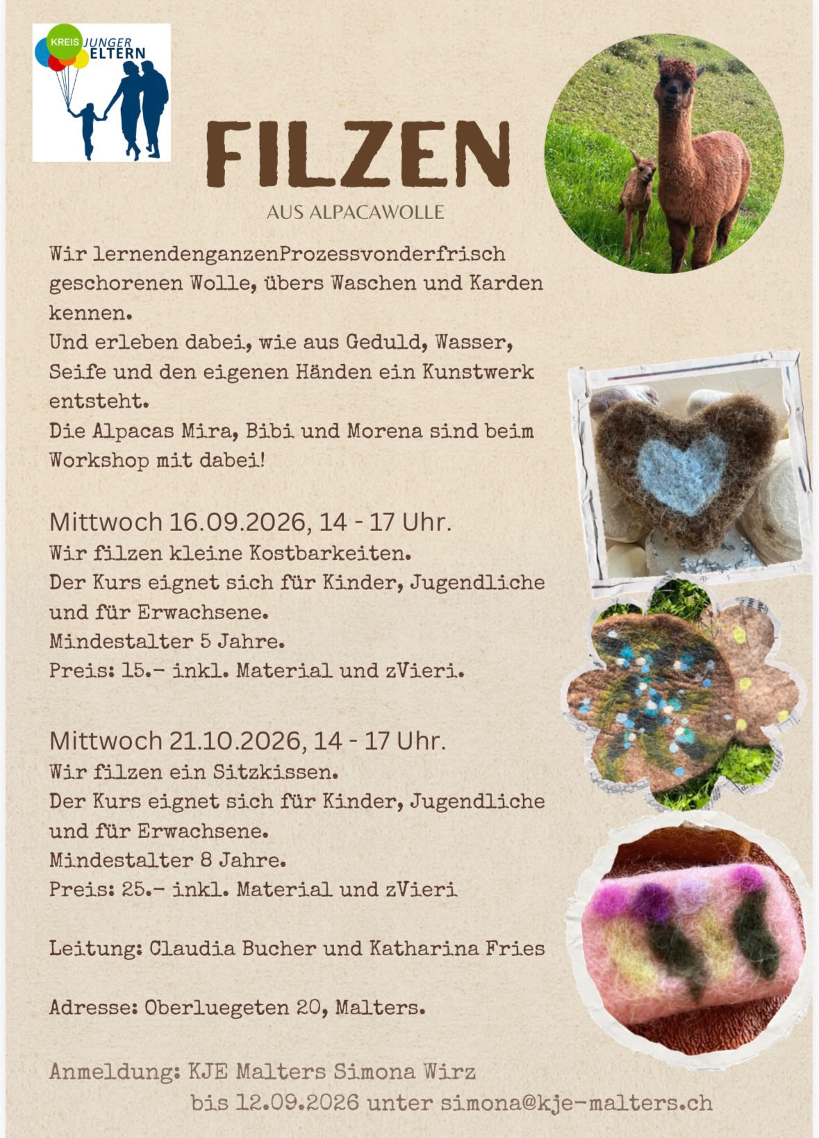 Bild zu Filzen aus Alpacawolle