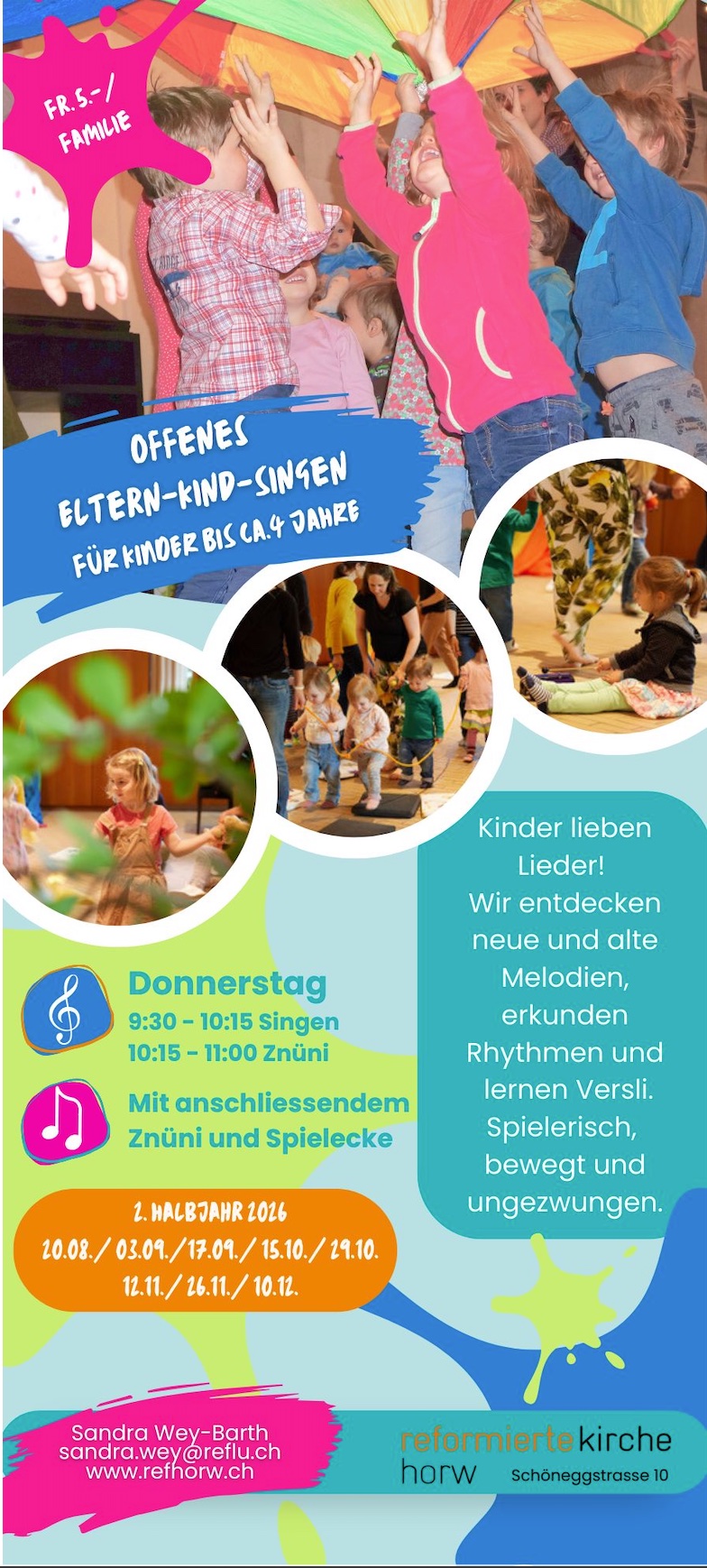 Flyer zu Offenes Eltern-Kind-Singen Horw