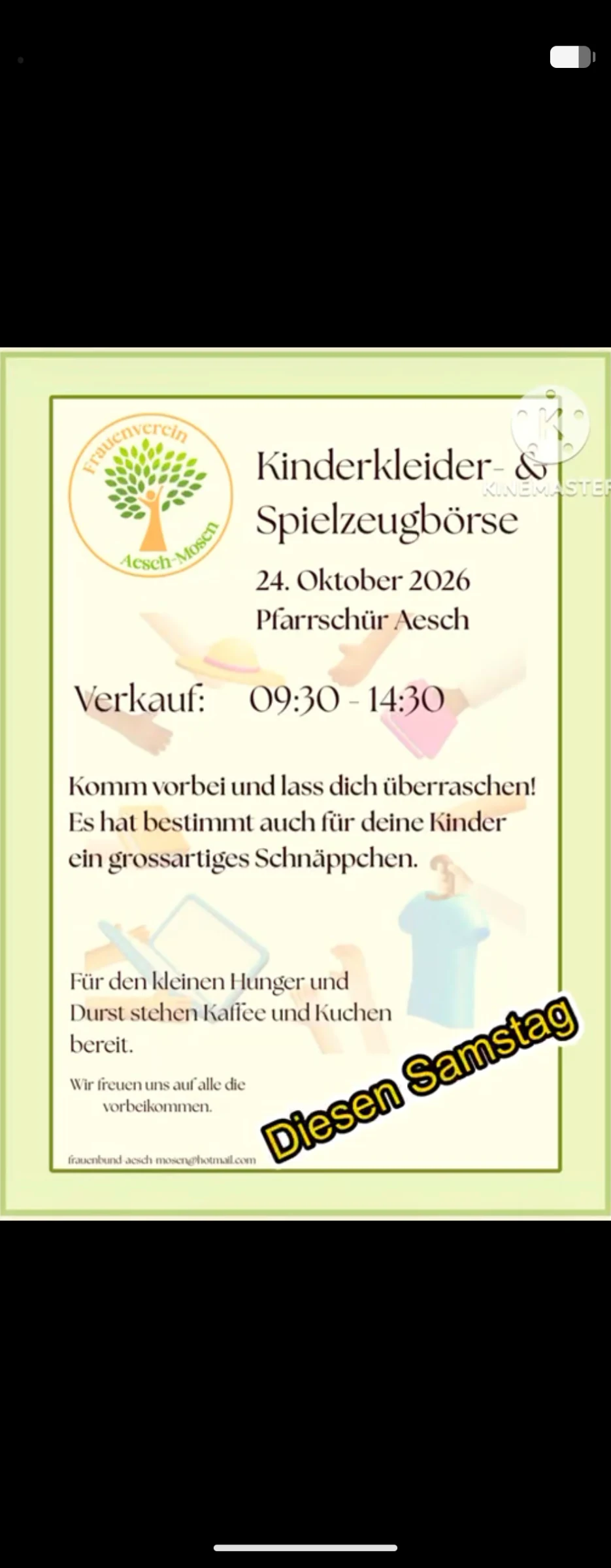 Flyer zu Kinderkleider- & Spielzeugbörse