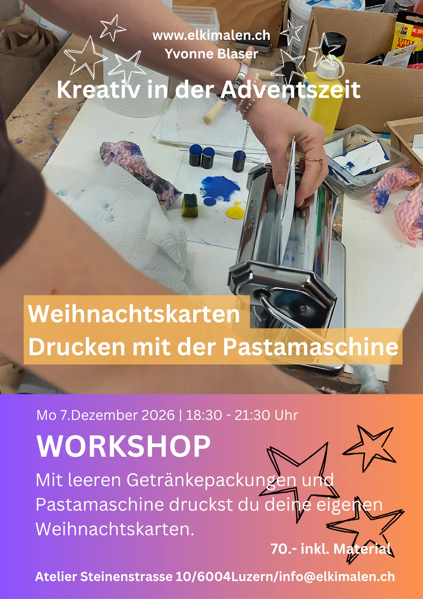Flyer zu Kreativ in der Adventszeit