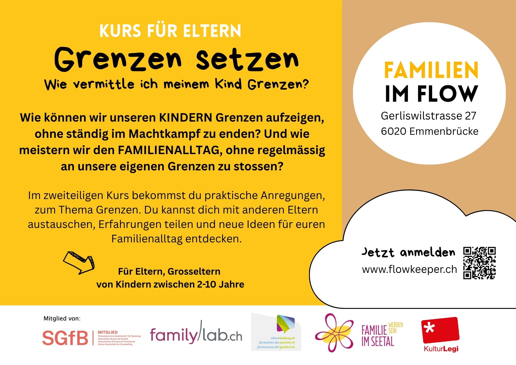 Flyer zu Grenzen setzen: Wie vermittle ich Kindern Grenzen