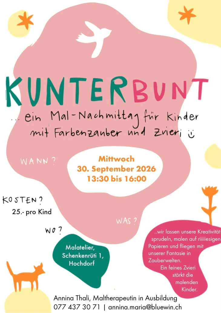 Bild zu Kunterbunt – ein Mal-Nachmittag für Kinder mit Farbenzauber und Zvieri