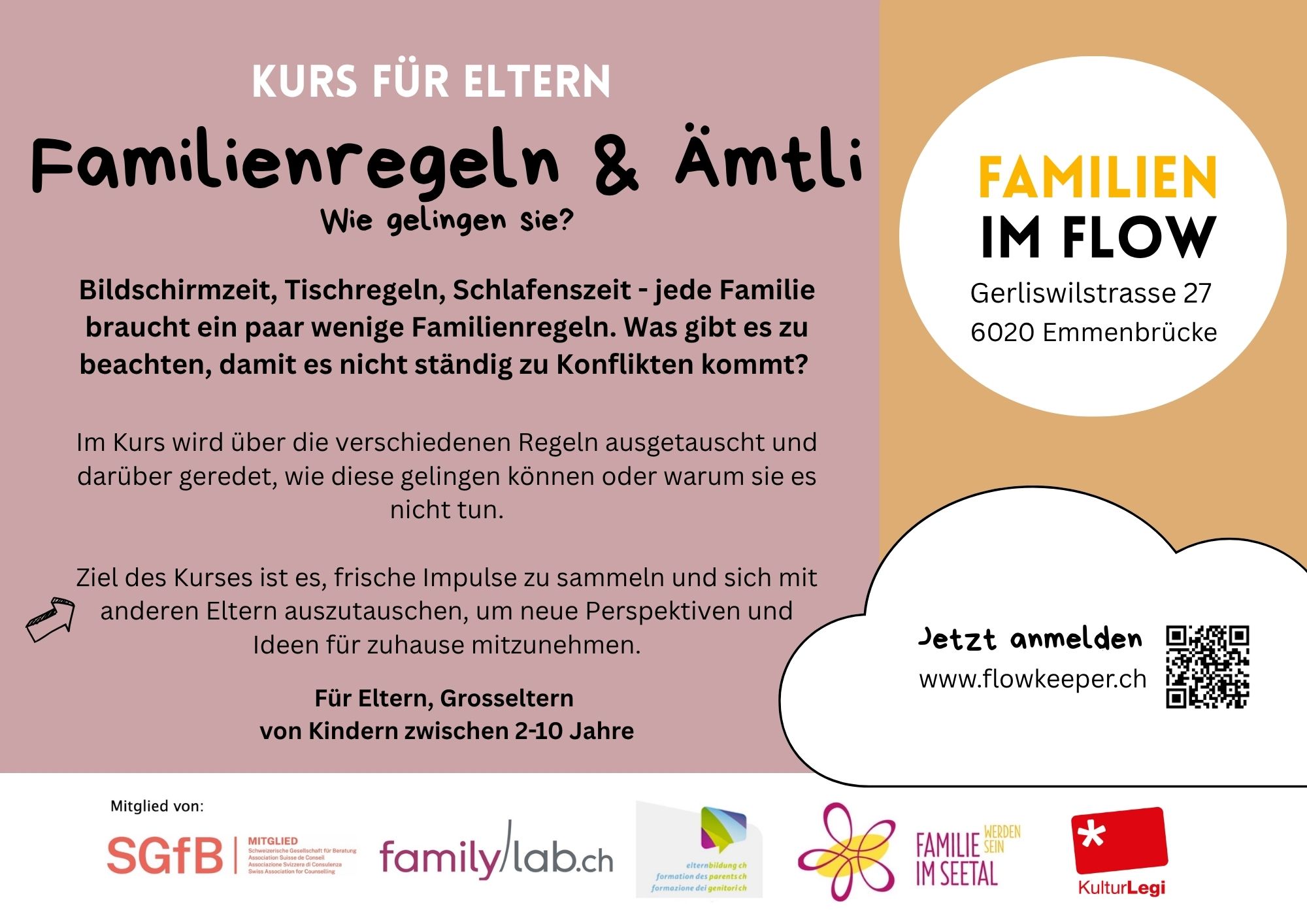 Flyer zu Familienregeln: Wie gelingen sie?