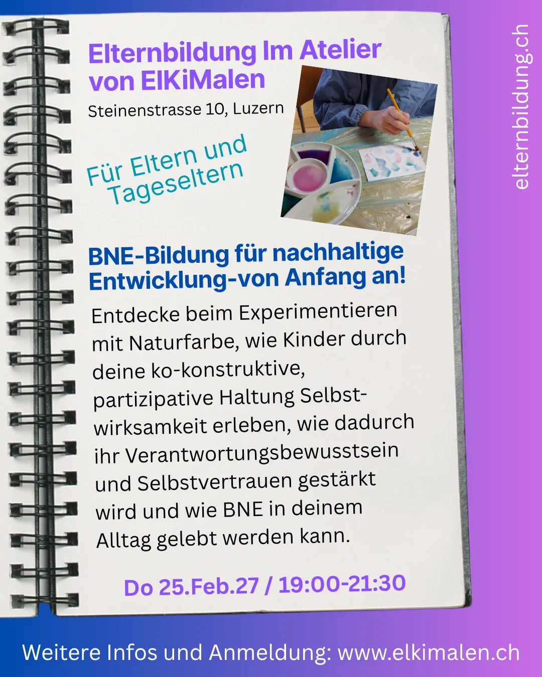 Flyer zu BNE-Bildung für nachhaltige Entwicklung-von Anfang an!