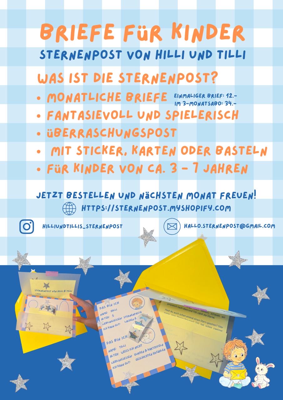 Flyer zu Sternenpost - Briefe für Kinder