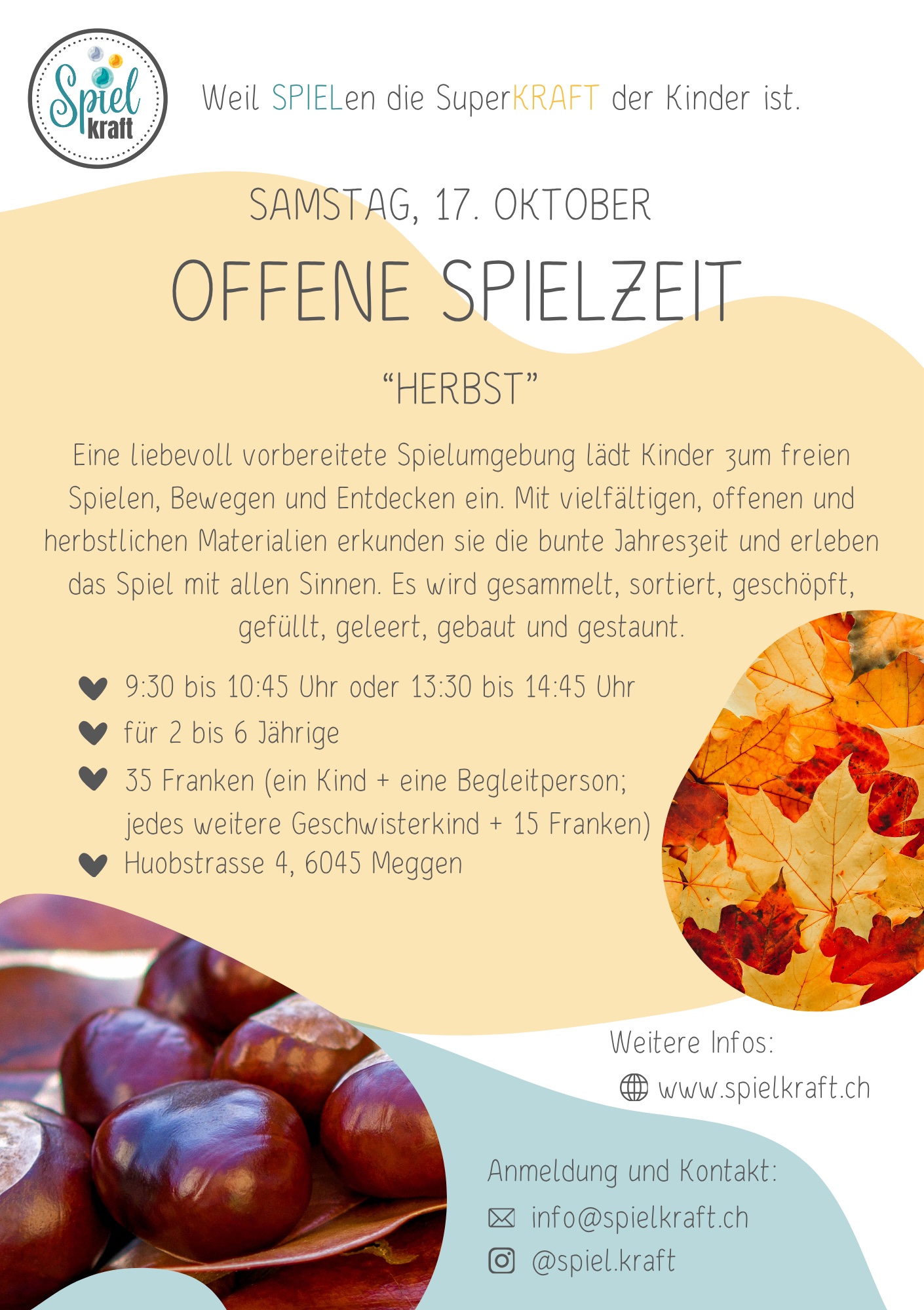 Flyer zu Offene Spielzeit "Herbst"