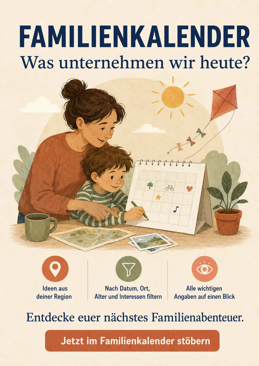 Flyer zu Familienkalender