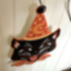 Thumbnail: Vintage Style Black Cat Metal Halloween Wall Decor