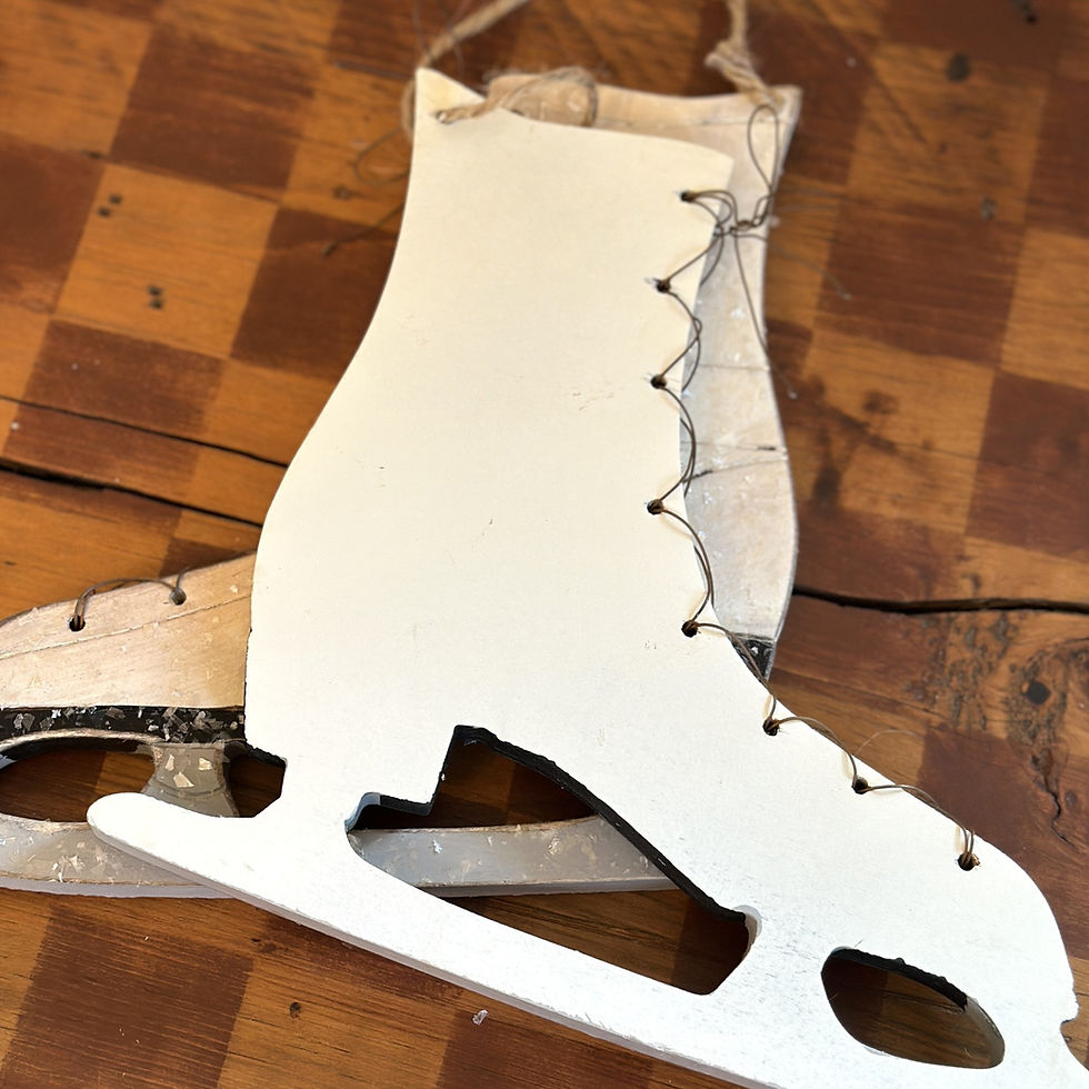 Thumbnail: Decorative Ice Skates Wooden Winter Wall Decor