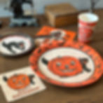 Thumbnail: Vintage Style Halloween Pumpkin Paper Plates - 10.5" (Set of 8)
