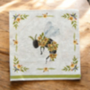 Cottage Bee Paper Napkins (Large) - 6.5" (Set of 20)