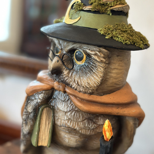 Large Halloween Witch Owl Figure By Bethany Lowe | Christopher