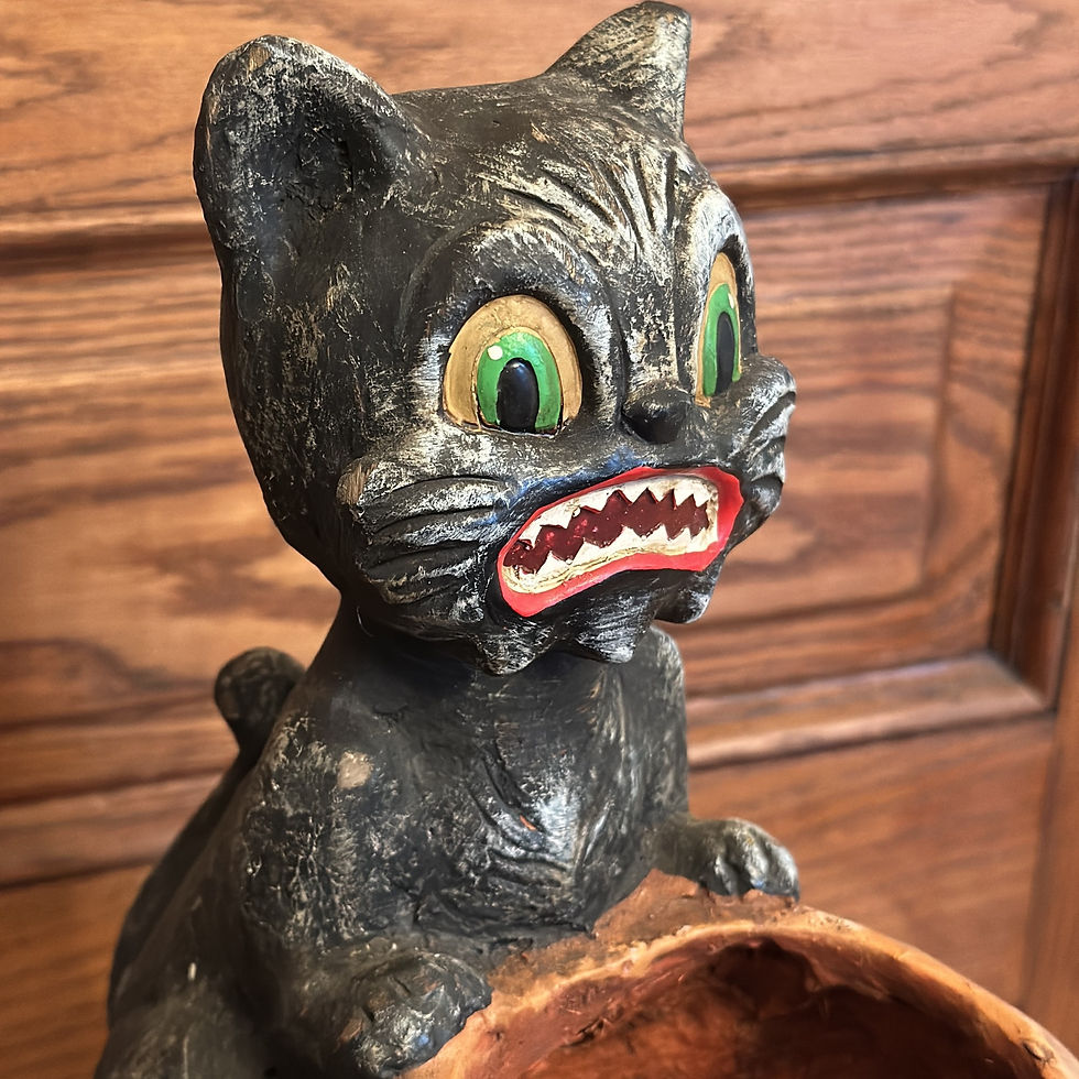 Thumbnail: Vintage Style Scaredy Cat Pumpkin Luminary