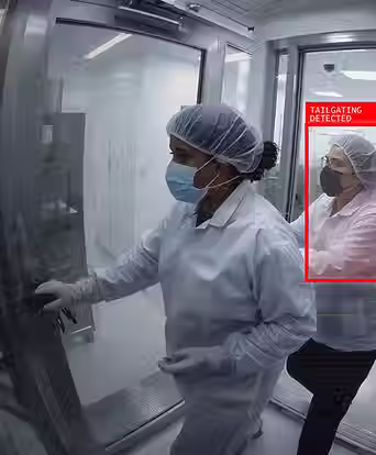 UK-based pharmaceutical manufacturer using viAct AI Computer Vision for Tailgating Detection through CCTV Cameras