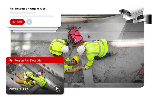 AI Construction safety intelligence system detecting fall risks at height