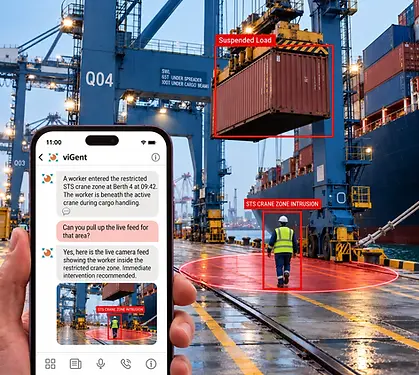 viGent: EHS AI agent for port and container terminal safety