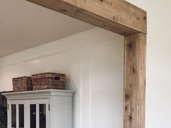 Faux Barnwood Beam Doorway | $100 DIY Projects