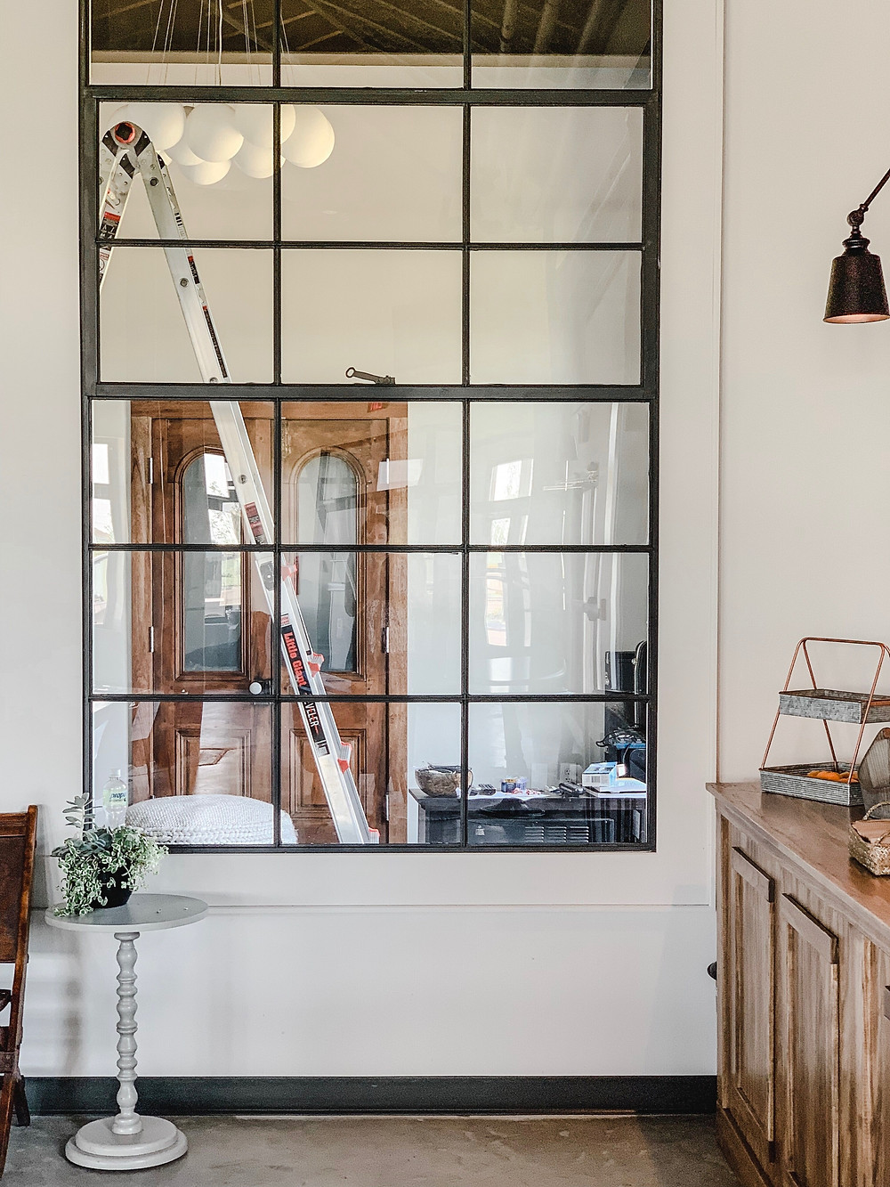 industrial chic, office makeover, the simple farmhouse, simple farmhouse, the town church delaware