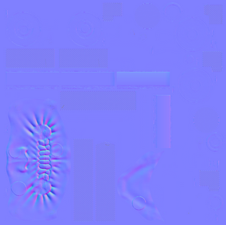 Model's baked normal map.